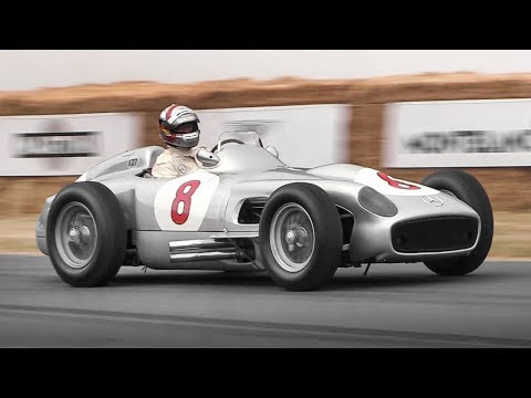 Thumbnail for Mercedes 'Silver Arrows' at Festival of Speed: W125, W165 & W196 R in action! by Mercedes-Benz W125