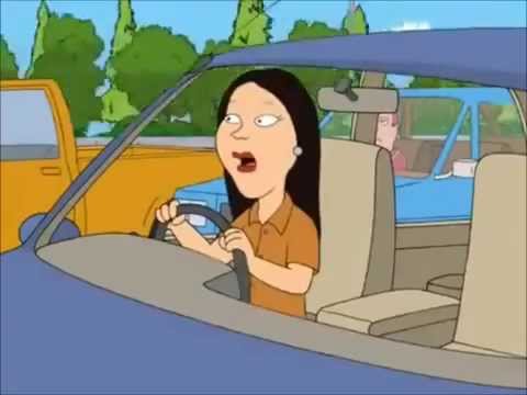 real life version of funny Family guy Asian woman driver clip.