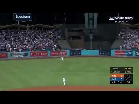 MARWIN GONZALEZ GAME TYING 9th INNING HOME RUN WORLS SERIES GAME 2 Astros vs Dodgers