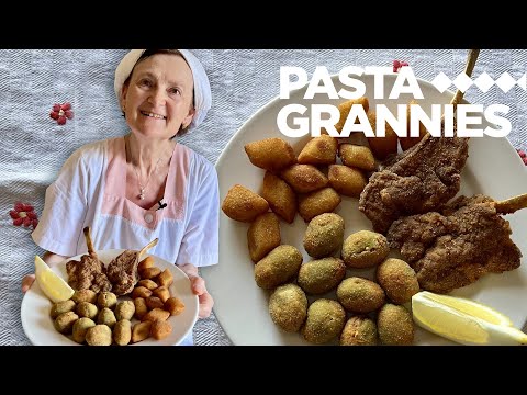 Discover deep-fried stuffed olives from Marche! Mid Week Special! | Pasta Grannies