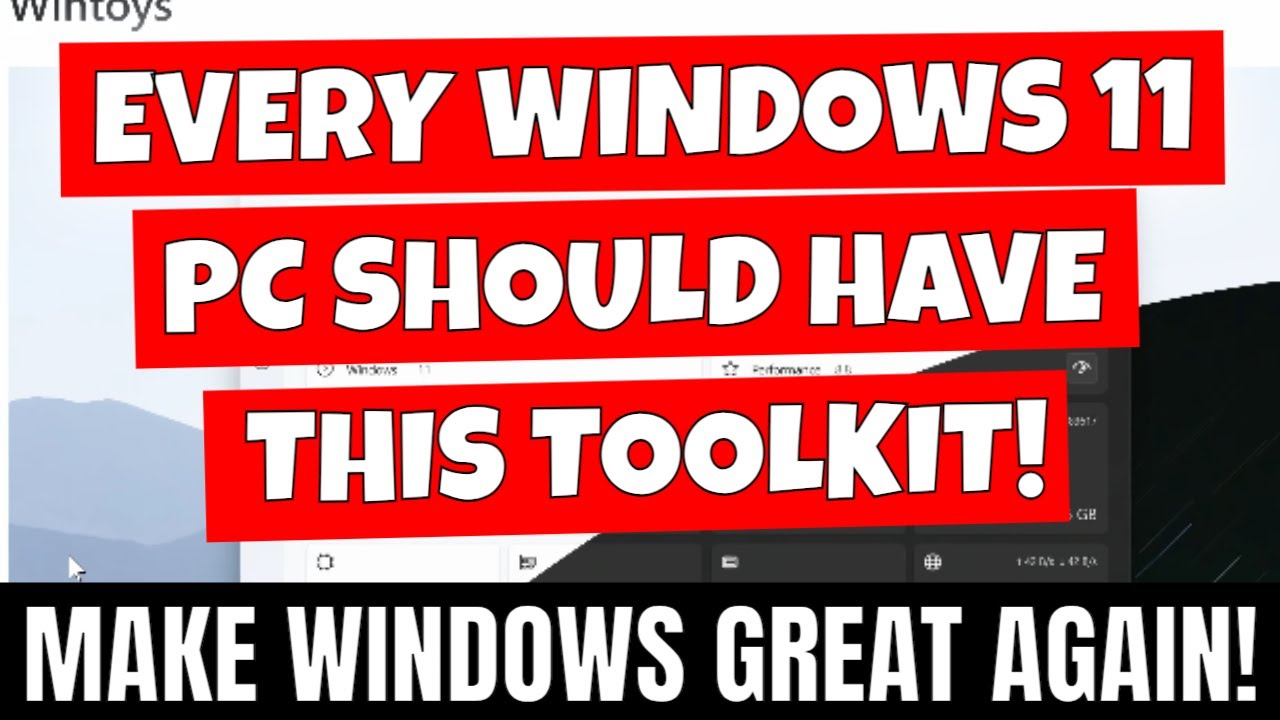 ALL Windows 11 Users Should Have This Program Installed Wintoys Makes Windows Better