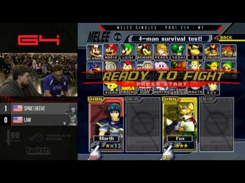 Genesis 4 - Reeve (Marth) vs. Law (Fox) - SSBM Pools