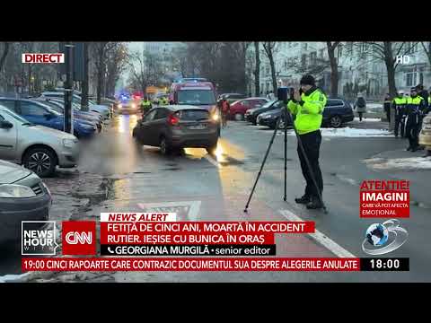 Fetiță de cinci ani, moartă în accident rutier. Ieșise cu bunica în oraș