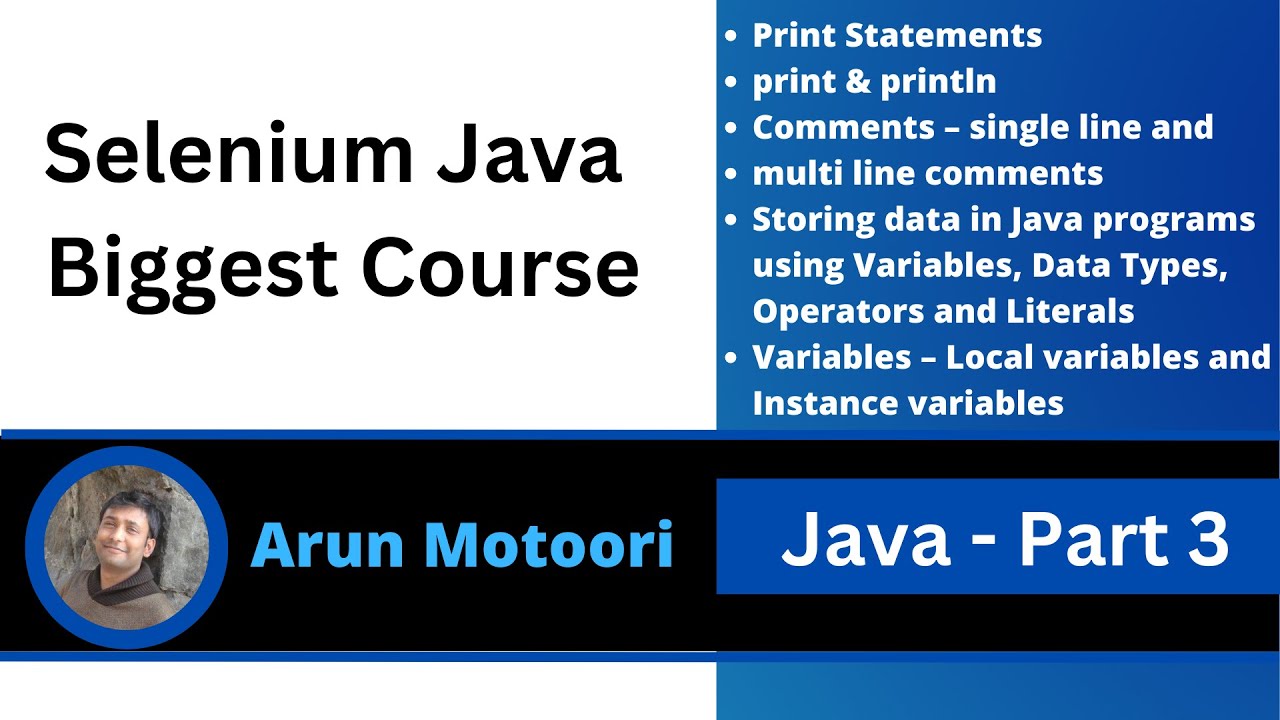 Java - Part 3 (Selenium Java Biggest Course)