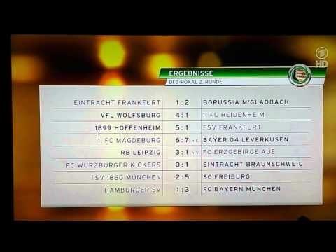 DFB-POKAL 2014/15 Ergebnisse von der 2 Runde