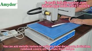 Принтер AMD3025 за горещ печат с фолио върху кожени корици