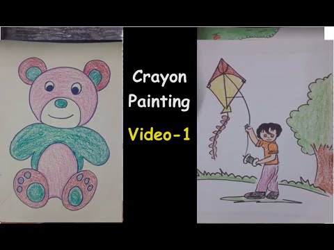 How to make Crayon Drawing Multiple options for Beginners Video