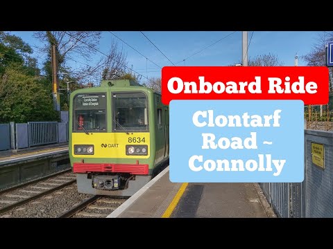 Ride from Clontarf Road ~ Connolly onboard IÉ 8520 class dart train 8634  17/4/2021