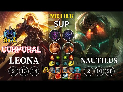 AXIZ Corporal Leona vs Nautilus Sup - KR Patch 10.17