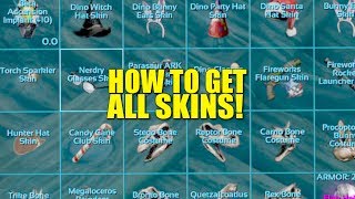 How To Get All Ark Skins Patch 258! (How Not To Be A Noob) - Ark:Survival Evolved