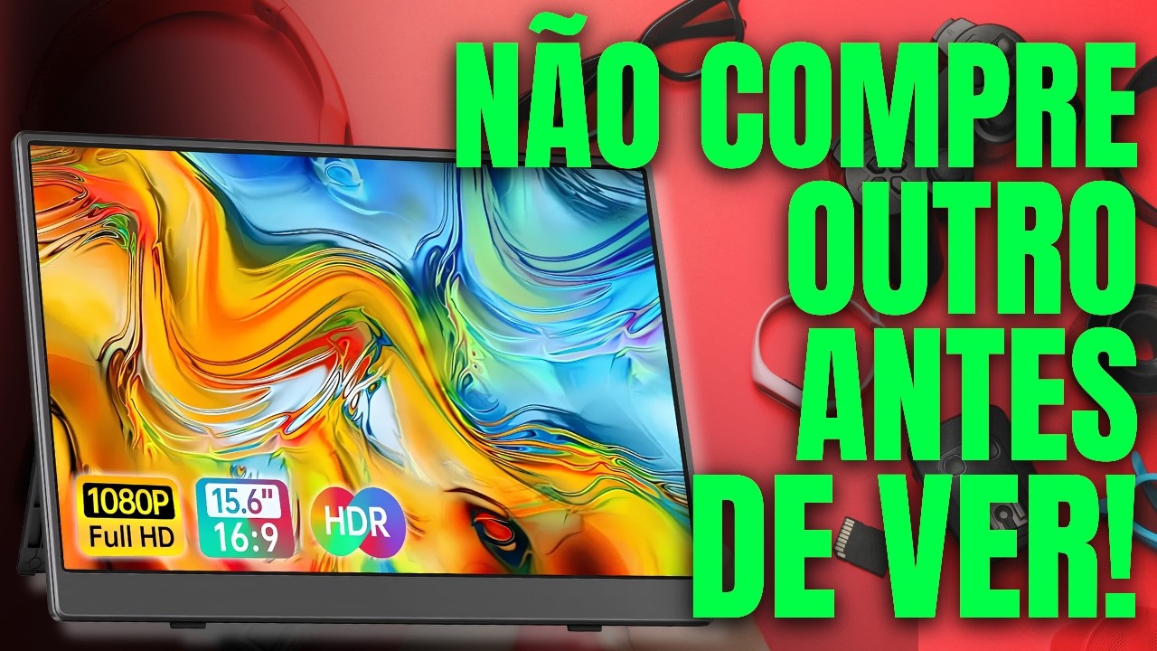 Miniatura da avaliação em vídeo de Monitor Portátil ANTUVI 15.6" 1080P com Case