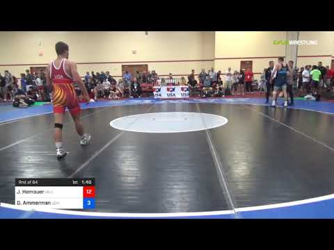 2018 Marine Corps US Open/UWW Junior Freestyle 86 Rnd Of 64 - Jackson Hemauer (Vall) Vs. Dylan Amm