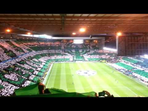 Celtic vs Barcelona Tifo Display