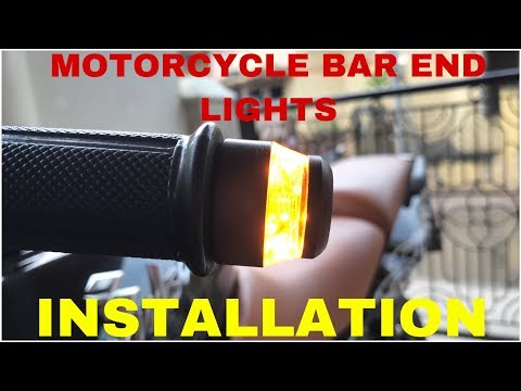 Motorcycle bar end lights installation video/ pulsar 220 and...