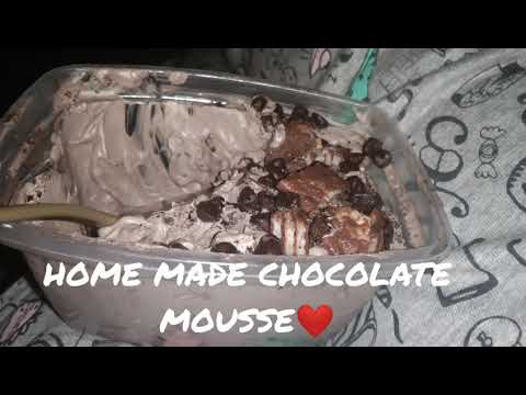 HOME MADE CHOCOLATE MOUSSE😍❤️ #chocolate #chocolatemousse #easyrecipe