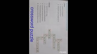 crossword puzzle