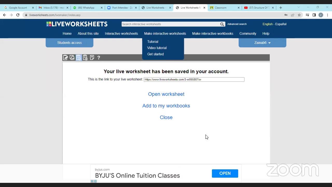 Learn to create interactive Digital worksheets: Liveworksheets