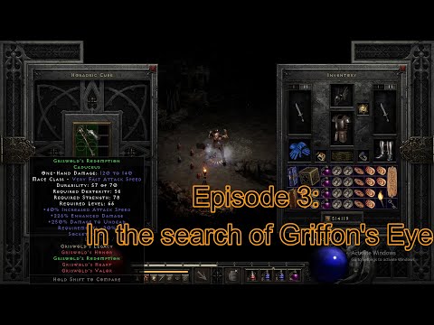 Diablo 2: Resurrected - Ep. 3 In the search of Griffon's Eye. 150 Pit Run. One insane drop