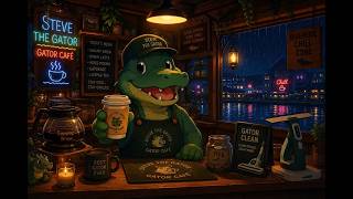 SteveTheGator Calm Coffee Shop Lofi 1 Hour Video (Jazz)