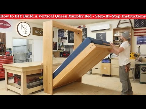 How To Build A DIY Vertical Queen Murphy Bed Using Create-A-Bed Hardware - #murphybed #diyprojects