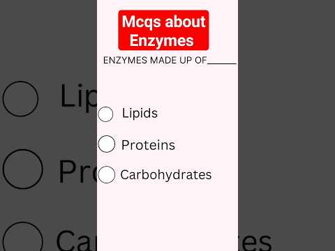 Mcqs about Enzymes || Biology mcqs #biology #mcqs #physiology #enzymologie #enzymes #ytshorts