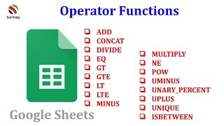 Download the video "Google Sheets: Operator Functions ADD,CONCAT,DIVIDE,ISBETWEEN"