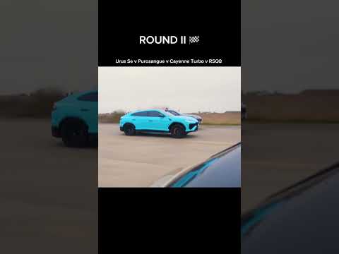 Thumbnail for Urus Se v Purosangue v Cayenne Turbo v RSQ8 #car #lamborghini #ferrari #porsche #audi #dragrace by Lamborghini, Ferrari, Audi, Porsche, Car