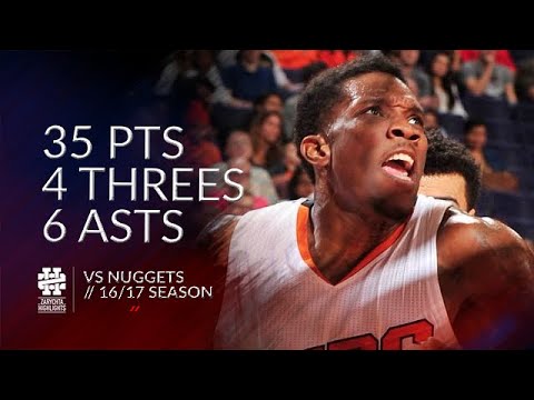 Eric Bledsoe 35 pts 4 threes 6 asts vs Nuggets 16/17 season