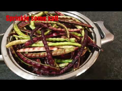 Kubika Nyemba - Village food - Boiling cow peas - Nyemba