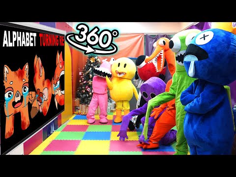 Rainbow Friend Vr 360° -CINEMA HALL| ALPHABET LORE, But They Are Turning Red?! (A-Z...) #New