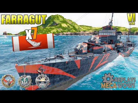Farragut 7 Kills & 112k Damage | World of Warships Gameplay 4k