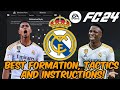 *UPDATE 2.0* EA FC24 BEST REAL MADRID FORMATION, TACTICS AND INSTRUCTIONS!