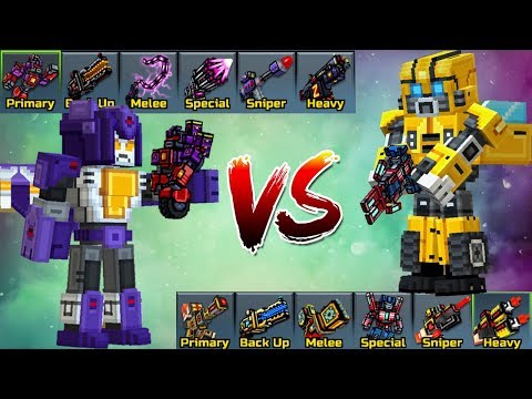 Aggressive Bot Set VS Friendly Bot Set - Pixel Gun 3D