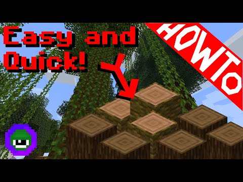 Minecraft: How to Make Giant Trees for Lots of Logs - Tutorial