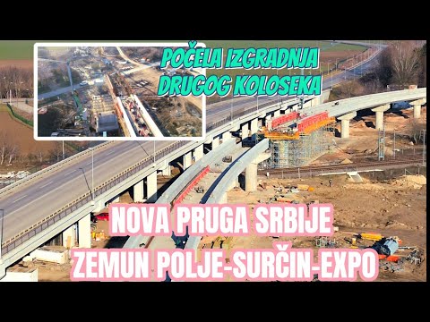 Počela izgradnja drugog koloseka nove pruge Srbije(120 km/h)Zemun polje-Surcin-Expo,noviteti teren