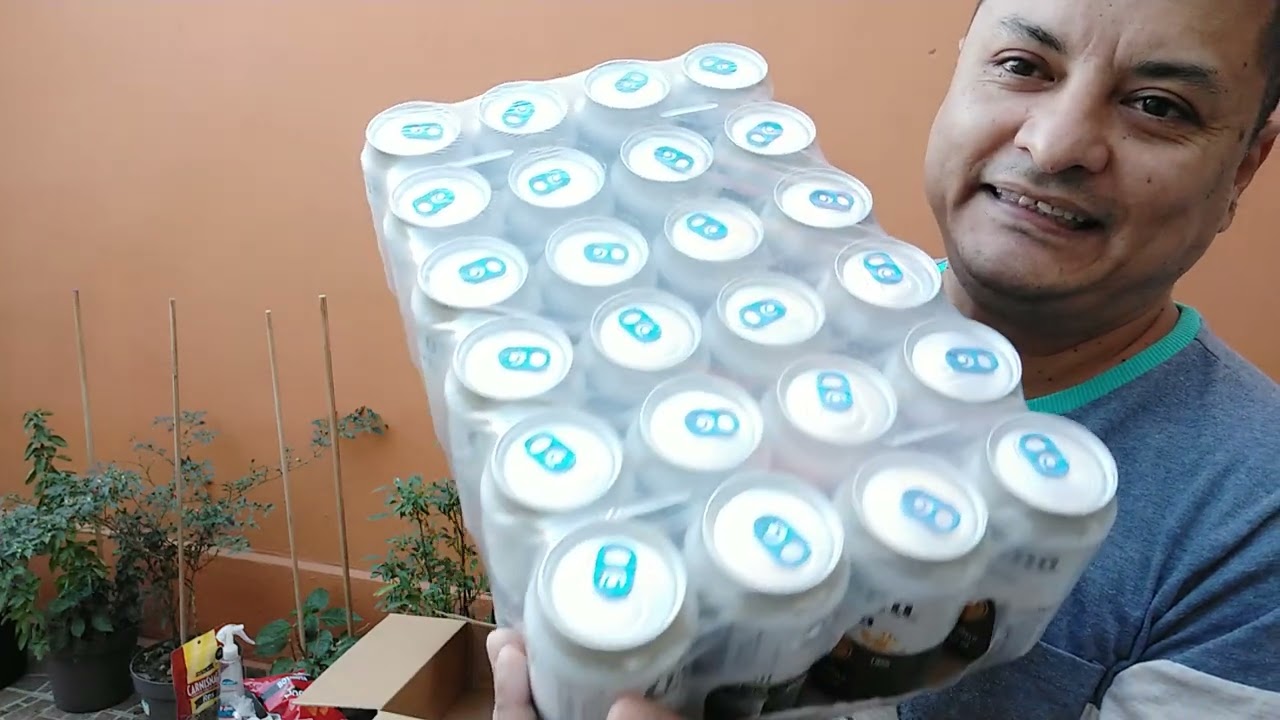 Unboxing caja misteriosa de amazon prime con 24 latas de cerveza corona extra y bolsa de carne seca