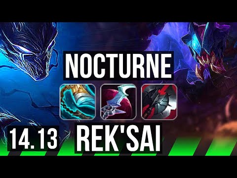 NOCTURNE vs REK'SAI (JGL) | Rank 4 Nocturne, 5/2/10 | EUNE Challenger | 14.13