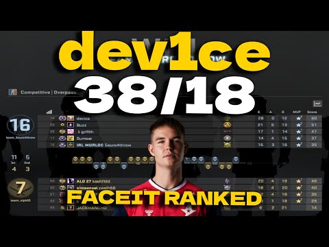 CSGO POV Astralis device 28 Kills w/ Buzz (OVERPASS) @ FACEIT Ranked August 24, 2023