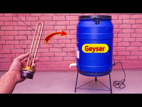 How to Make Electric Geyser From Plastic Drum. #diy