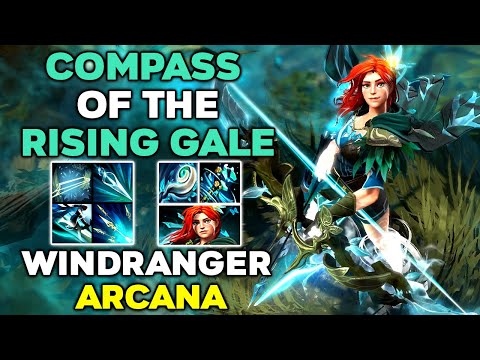 BEST Arcana in Dota 2?! Windranger Arcana - Compass of the Rising Gale
