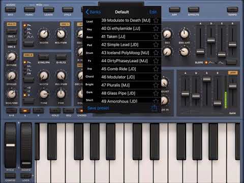Sunrizer synth on ipad - Get it, it is great!
