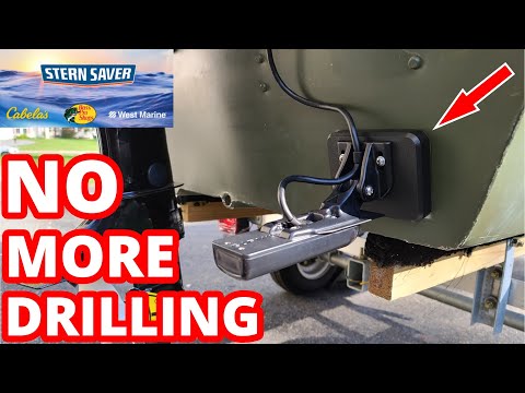 NO DRILLING NEEDED!! Stern Saver Transducer Mount {Jon Boat to Bass Boat Conversion} Alumacraft 1232