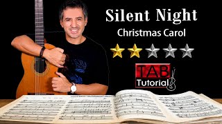 Silent Night 🌙 | Fingerstyle Guitar Tutorial + Sheet & Tab