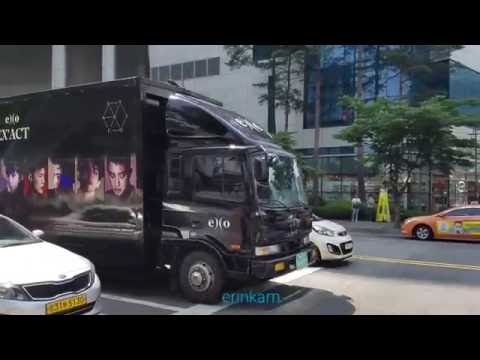 160609 EXO EX'ACT Promotion Truck Driving Around MNet M Countdown