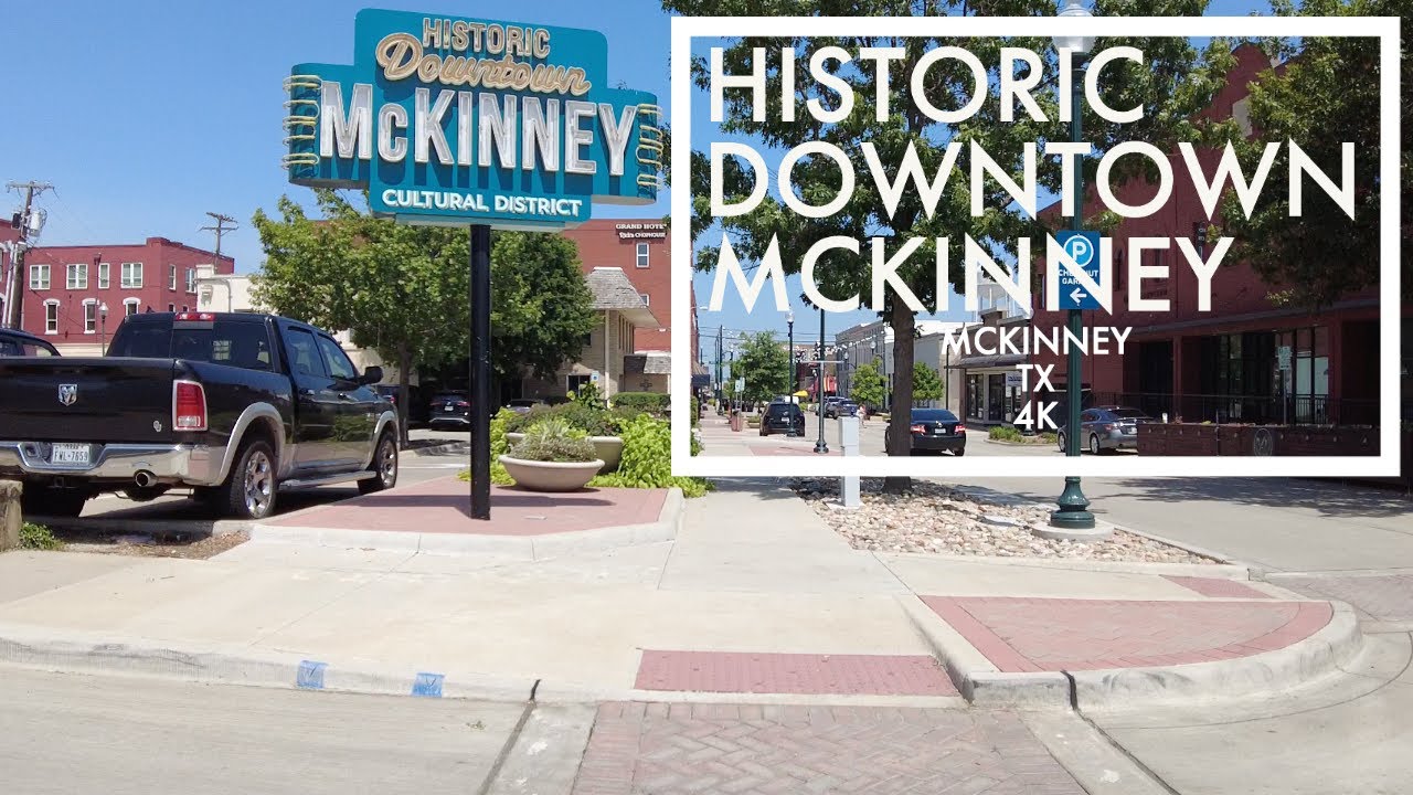 Immersive street-level walking tour through McKinney, TX, United States, showcasing authentic urban landscapes, local architecture, and the vibrant atmosphere of the city's neighborhoods