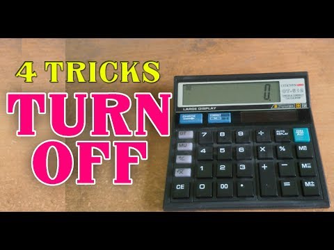 4 Ways to Turn off a Normal School Calculator Citizen CT-512