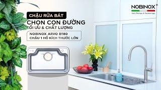 CHẬU RỬA BÁT 1 HỐ NOBINOX ARVO B180 video 2
