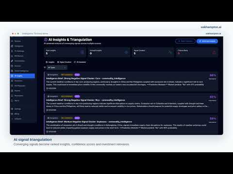 Intelligence Terminal: From Global Noise to Investment-Grade Signals