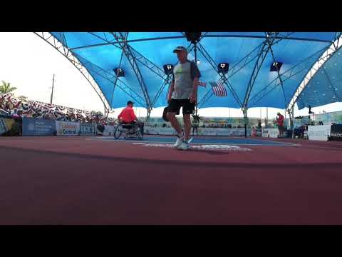 The around the post pickleball shot heard around the world. 2021 US Open on Championship court.