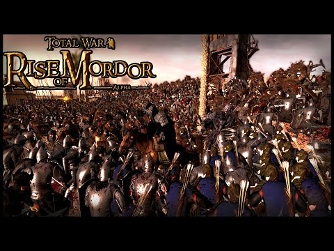 Massive 11,000 Sauron Invasion Siege - Aragorn's Last Stand | Rise Of Mordor Total War